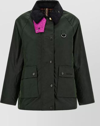 Barbour waxed cotton single breasted coat