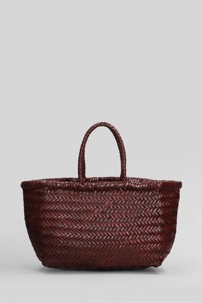 Dragon Diffusion Bamboo 3 Jump Small Tote In Bordeaux Leather
