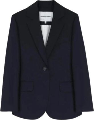 Margaux Lonnberg Getailleerde Jas Wit Wolmix - Dames - Blazers - Blauw - 2XS - Wol - Jassen