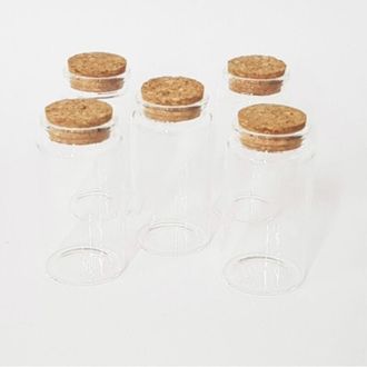 Trade Shop Trade Shop - Bomboniera Bomboniere Ampolla 4,7x7cm In Vetro Tappo Sughero Porta Confetti Riso