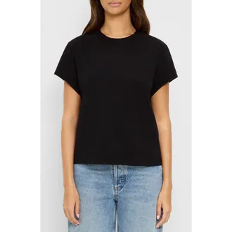 Michael Stars Solene Boxy Crewneck T-Shirt in Black at Nordstrom, Size X-Small