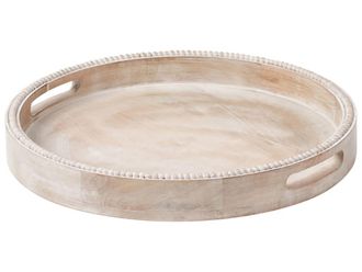 Beliani Bandeja de servir Madera de mango Marr&oacute;n claro