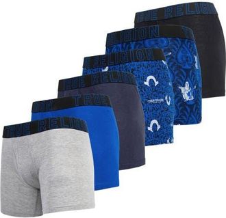 True Religion Mens Boxer Briefs Cotton Stretch Underwear for Men Pack of 6 Red/Black in Blue at Nordstrom, Size Large