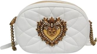 Dolce & Gabbana Pre-owned Cross Body Bags, female, White, Size: ONE SIZE Pre-owned Devotion Shoulder Bag