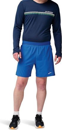 Brooks Journey 7 Shorts Mens Shorts Neo Blue : 2XL 7, Polyester/Spandex
