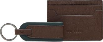 Ted Baker Cavendish Card Holder Wallet & Key Ring Set in Brown at Nordstrom Rack