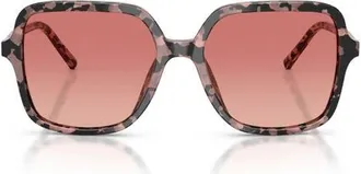 Dolce & Gabbana 55mm Square Sunglasses in Pink Havana /Pink Red at Nordstrom
