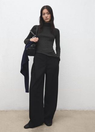 Mango Pullover asimmetrico collo alto grigio antracite - Donna - XXS - MANGO