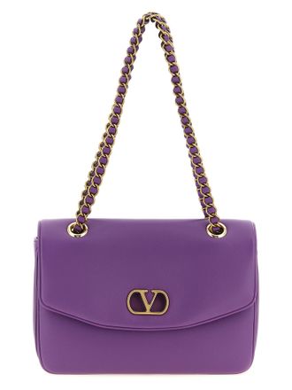 Valentino Garavani Purple Lamb Leather Shoulder Womens Bag