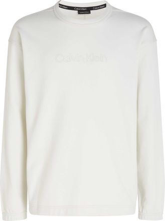 Calvin Klein Mens Ck Performance Pw Sweater - Pullover - White Cotton - Size X-Large