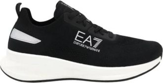 Emporio Armani X8X149 Xk 349 U008 - Heren - Sneakers - Zwart - 40 2/3 EU - Leer - Schoenen