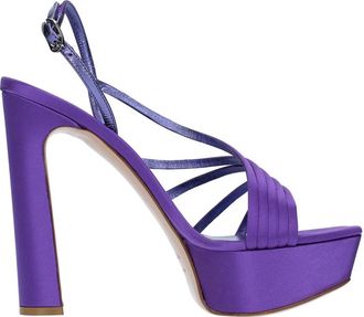 Le Silla Scarlet Satinkamala - Dames - Sandalen met hakken - Paars - 41 EU - Leer - Schoenen