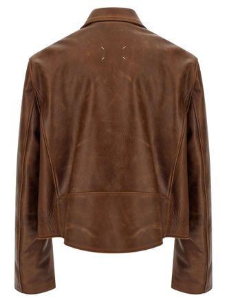Maison Margiela Biker Jacket - Cognac