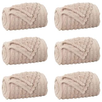vidaXL Mantitas De Sof&aacute; 6 Pcs Beige 150 X 130 Cm Lana Vidaxl