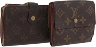 Louis Vuitton Pre-owned Monogram Canvas Portemonnee - Dames - Vintage Accessoires - Bruin - ONE Size - Vintage