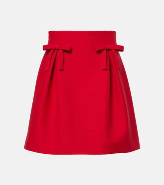 Valentino Crepe Couture bow-detail miniskirt
