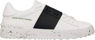 Valentino Garavani Open For A Change White Leather Sneakers Size 41