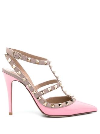Valentino Garavani Rockstud patent-leather pumps - Pink
