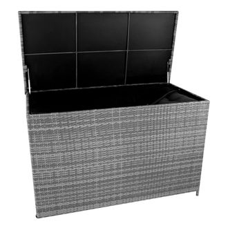 MonsterShop Rattan Cushion Storage Box 996L - Grey