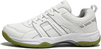 Generic Women Professional Wear-Resistant Badminton Shoes - Breathable Training Competition Volleyball Tennis Sneakers (Grey,9.5)