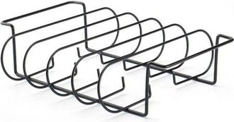 OEM Parrilla Para Costillas - Parrilla Para Barbacoa - Acero Inoxidable Antiadherente - 31,3 X 25,3 X 7,3 Cm - Plateada