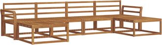 vidaXL Conjunto De Sof&aacute;s De Exterior 6 Uds. Natural Vidaxl