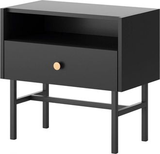 Selsey Selsey Divenos - Comodino con cassetto - 54 cm - nero