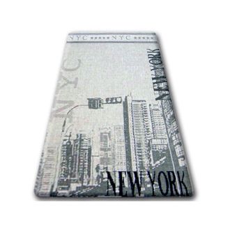 RugsX Rugsx - Alfombra De Cuerda Sisal Floorlux 20237 Plateado/negro Grey 240x330 Cm