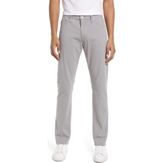 AG - Adriano Goldschmied SUD Print Slim Straight Leg Pants in Blink Light Grey Multi at Nordstrom Rack, Size 36 X 34