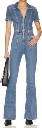 We The Free Jayde Flare Jumpsuit In Sunburst Blue