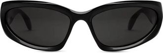 Balenciaga Justin Bieber Bb 0157S 001 Zonnebril - Dames - Zonnebrillen - Zwart - 65 MM - Accessoires