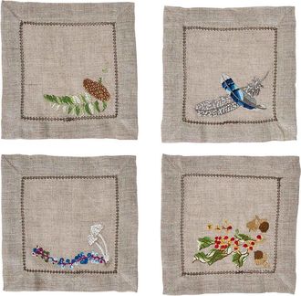 Juliska Forest Walk Set of 4 Cocktail Napkins in Multi at Nordstrom