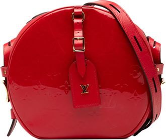 Louis Vuitton Pre-owned Womens Monogram Vernis Boite Chapeau Souple Pm - Red Leather - One Size