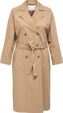 Only Carmakoma Trenchcoat ONLY CARMAKOMA CARDORIANA LIFE LEO TRENCHCOAT OTW, Damen, Gr. XL, tannin detail:leo, Web, Obermaterial: 100% Polyester, unifarben mit Farbe