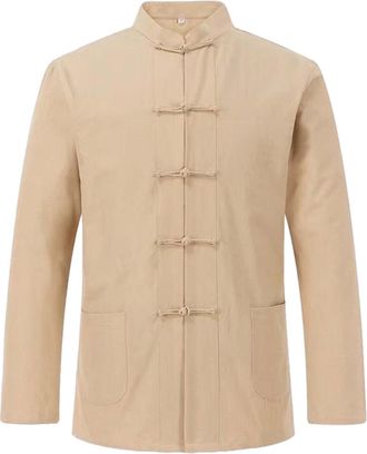 Generic Shirts For Men Adult Long Sleeve - Generous Fit Breathable Athletic Shirts, Comfortable Cotton Linen Sports Gym Tops, Solid Color Training Bodybuildin