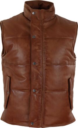 TruClothing Leather Waistcoat Gilet Puffer Warm Casual