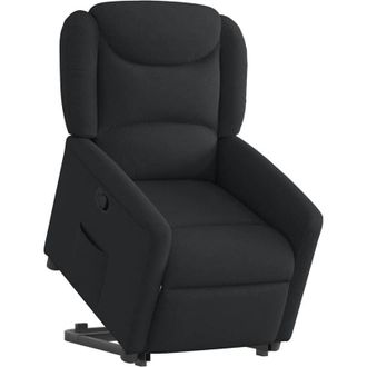 vidaXL Sill&oacute;n Reclinable Elevable Tela Negro Vidaxl