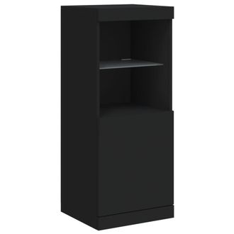 vidaXL Aparador Con Luces Led Negro 41x37x100 Cm Vidaxl