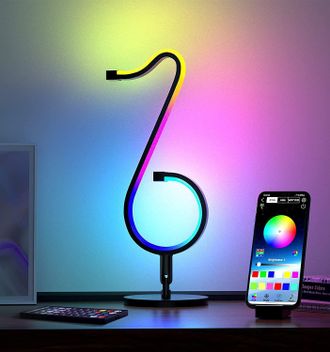 OEM Lampara De Mesa Rgb Regulable Con Microfono Y Control App - Para Dormitorio Salon Oficina Camping - 1 Unidad