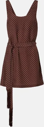 Poss&eacute; Evie belted polka-dot minidress