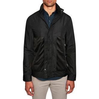 W.R.K Solid Water Resistant Mesh Hooded Jacket in Black at Nordstrom, Size X-Large