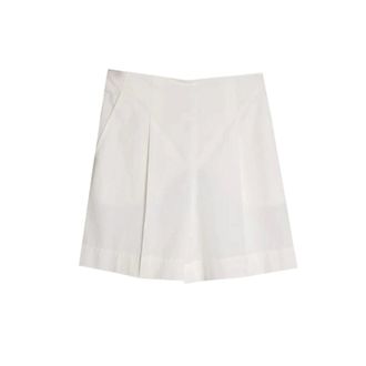 Max Mara Korte Broeken, Dames, Wit, S, Katoen, Geplooide Shorts