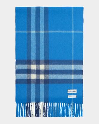 Burberry Men & apos;s Check Cashmere Scarf