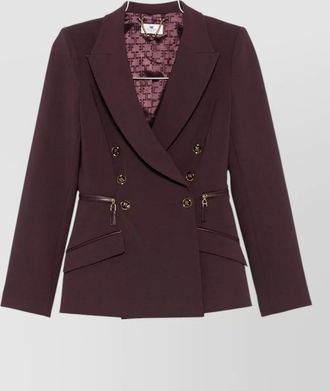 Elisabetta Franchi jacket notch lapels structured shoulders long sleeves