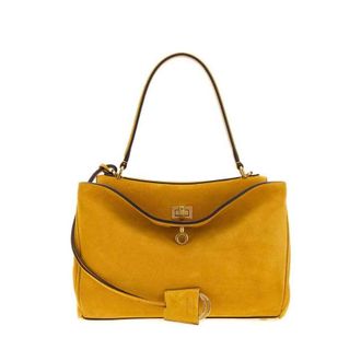 Balenciaga Mustard Suede Small Rodeo Handbag Curry Borse A Mano