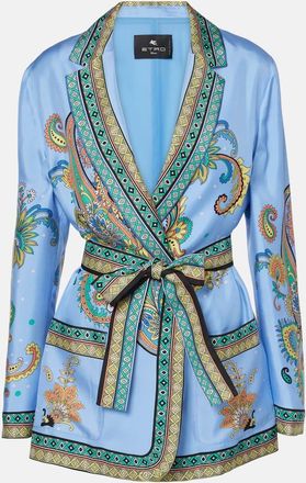 Etro Blazer a portafoglio in twill di seta