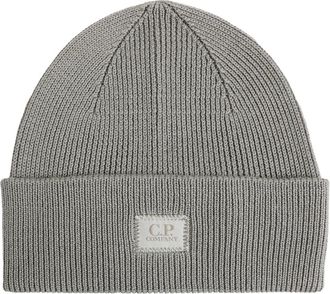C.P. Company Extrafine Merino Wol Muts - Heren - Hoeden - Grijs - ONE Size - Wol - Accessoires