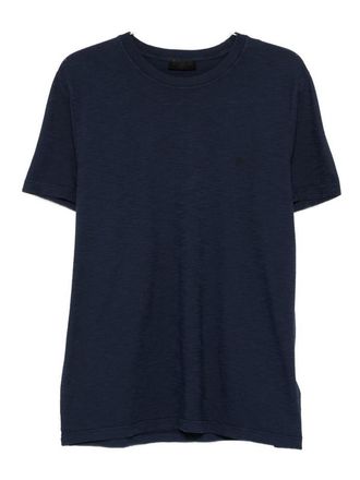 Dondup T-Shirt In Blue Cotton With Logo