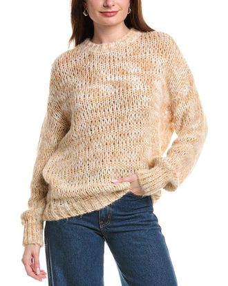Color Block Wool-Blend Pullover