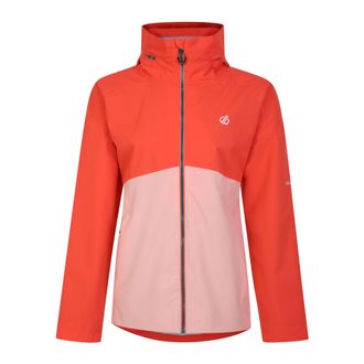 Dare 2B Dare 2B Dames/Dames Trail Colour Block Waterdichte Jas (Neon Peach)